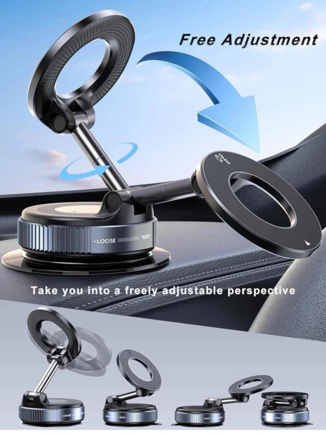 MagGrip Pro – 360° Magnetic Car Phone Holder